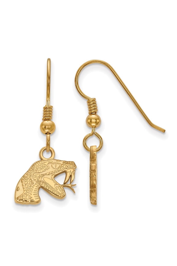 925 Sterling Silver With GP LogoArt Florida A&M University XS Dangle Earrings; for Adults and Teens; for Women and Men