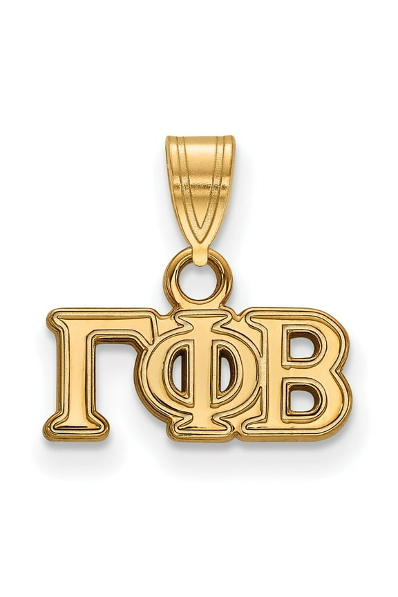 925 Sterling Silver With GP LogoArt Gamma Phi Beta Small Pendant; for Adults and Teens; for Women and Men