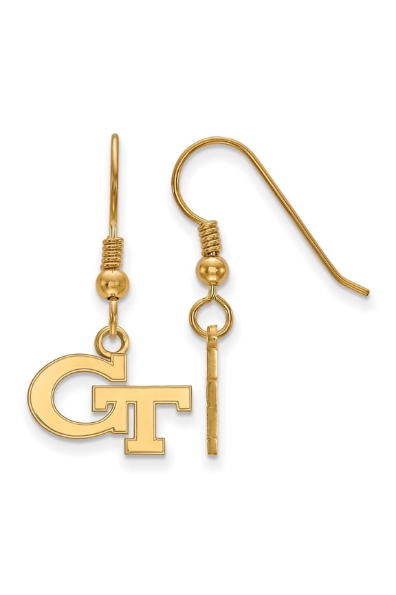 925 Sterling Silver With GP LogoArt Georgia Institute of Technology XS Dangle Earr; for Adults and Teens; for Women and Men