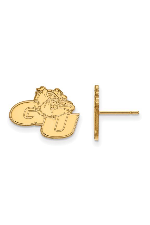 925 Sterling Silver With GP LogoArt Gonzaga University Small Post Earrings; for Adults and Teens; for Women and Men