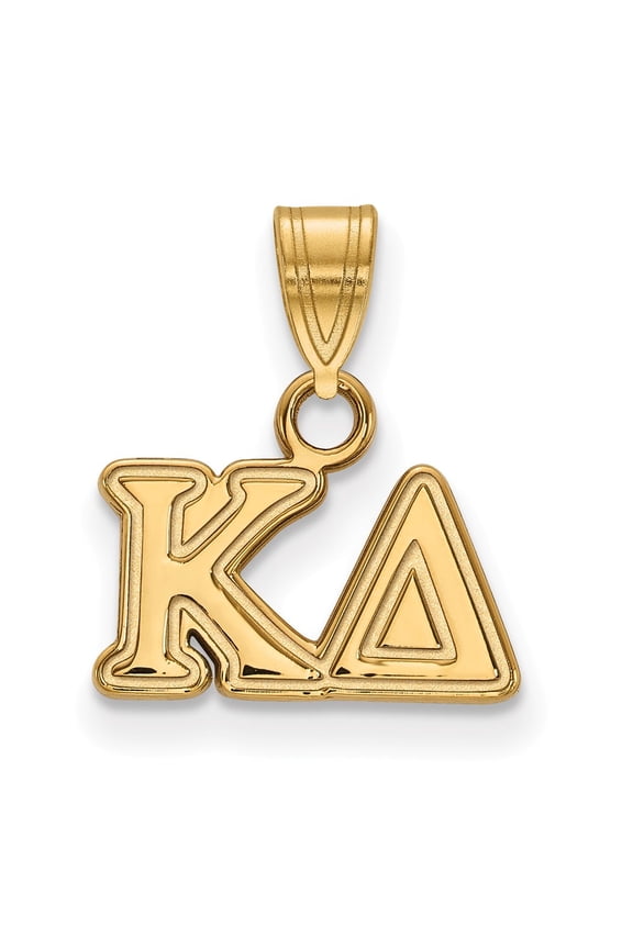 925 Sterling Silver With GP LogoArt Kappa Delta Medium Pendant; for Adults and Teens; for Women and Men
