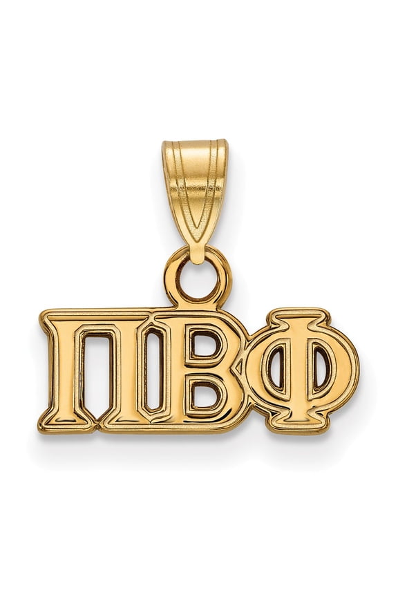 925 Sterling Silver With GP LogoArt Pi Beta Phi Medium Pendant; for Adults and Teens; for Women and Men