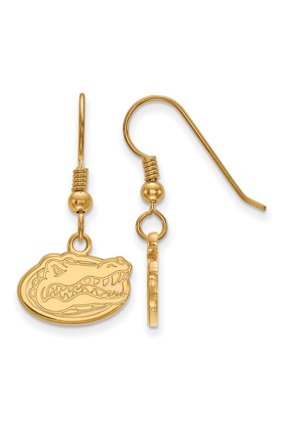 925 Sterling Silver With GP LogoArt University of Florida XS Dangle Earrings; for Adults and Teens; for Women and Men