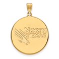 thumbnail image 1 of 925 Sterling Silver With GP LogoArt University of North Texas XL Disc Pendant; for Adults and Teens; for Women and Men, 1 of 2