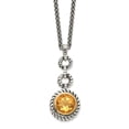 thumbnail image 1 of 925 Sterling Silver With Gold-tone Flash GP Citrine Necklace; 18 inch; for Adults and Teens; for Women and Men, 1 of 2