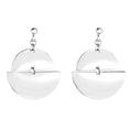 thumbnail image 1 of 925 Sterling Silver With Rhodium Finish 32.5x24.8mm Polished Drop Earrings With Push Back Clasp Dangle Earring for Women, 1 of 2
