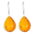 thumbnail image 1 of 925 Sterling Silver Women Jewelry Amber Fixed Wire Bazel Earring, 1 of 3