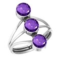 thumbnail image 1 of 925 Sterling Silver Women Jewelry Amethyst Quartz Ring, 1 of 5
