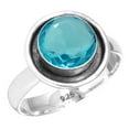 thumbnail image 1 of 925 Sterling Silver Women Jewelry Blue Quartz Ring, 1 of 5
