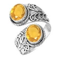 thumbnail image 1 of 925 Sterling Silver Women Jewelry Citrine Quartz Ring, 1 of 5