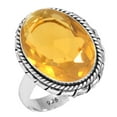 thumbnail image 1 of 925 Sterling Silver Women Jewelry Citrine Quartz Ring, 1 of 5