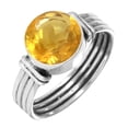 thumbnail image 1 of 925 Sterling Silver Women Jewelry Citrine Quartz Ring, 1 of 5