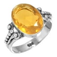 thumbnail image 1 of 925 Sterling Silver Women Jewelry Citrine Quartz Ring, 1 of 5