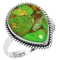 thumbnail image 1 of 925 Sterling Silver Women Jewelry Copper Green Turquoise Ring, 1 of 4