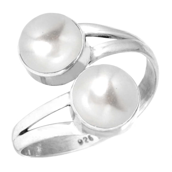 925 Sterling Silver Women Jewelry Freshwater Pearl Ring