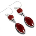 thumbnail image 1 of 925 Sterling Silver Women Jewelry Garnet Quartz Earring, 1 of 4