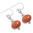 thumbnail image 1 of 925 Sterling Silver Women Jewelry Gold Stone Earring, 1 of 4