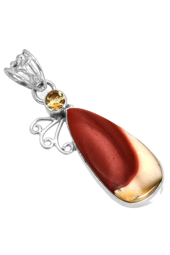 925 Sterling Silver Women Jewelry Mookaite Pendant