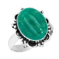 thumbnail image 1 of 925 Sterling Silver Women Jewelry Natural Amazonite Ring, 1 of 6