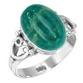 thumbnail image 1 of 925 Sterling Silver Women Jewelry Natural Amazonite Ring, 1 of 6