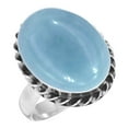 thumbnail image 1 of 925 Sterling Silver Women Jewelry Natural Angelite Ring, 1 of 6