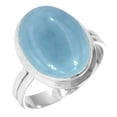 thumbnail image 1 of 925 Sterling Silver Women Jewelry Natural Angelite Ring, 1 of 6