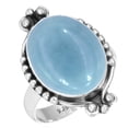 thumbnail image 1 of 925 Sterling Silver Women Jewelry Natural Angelite Ring, 1 of 6