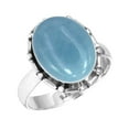 thumbnail image 1 of 925 Sterling Silver Women Jewelry Natural Angelite Ring, 1 of 6
