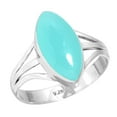 thumbnail image 1 of 925 Sterling Silver Women Jewelry Natural Aqua Chalcedony Ring, 1 of 5
