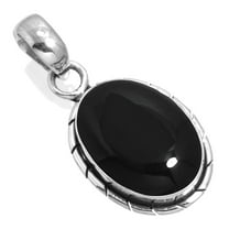 925 Sterling Silver Women Jewelry Natural Black Onyx Pendant
