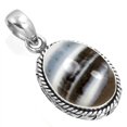 thumbnail image 1 of 925 Sterling Silver Women Jewelry Natural Blue Opal Pendant, 1 of 4