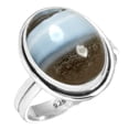 thumbnail image 1 of 925 Sterling Silver Women Jewelry Natural Blue Opal Ring, 1 of 6