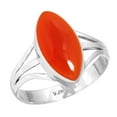thumbnail image 1 of 925 Sterling Silver Women Jewelry Natural Carnelian Ring, 1 of 6