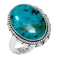 thumbnail image 1 of 925 Sterling Silver Women Jewelry Natural Chrysocolla Ring, 1 of 6