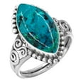 thumbnail image 1 of 925 Sterling Silver Women Jewelry Natural Chrysocolla Ring, 1 of 6