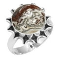 thumbnail image 1 of 925 Sterling Silver Women Jewelry Natural Crazy Lace Agate Ring, 1 of 6