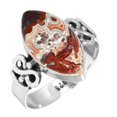 thumbnail image 1 of 925 Sterling Silver Women Jewelry Natural Crazy Lace Agate Ring, 1 of 6