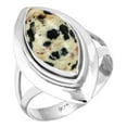 thumbnail image 1 of 925 Sterling Silver Women Jewelry Natural Dalmatian Ring, 1 of 6