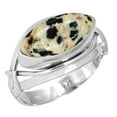thumbnail image 1 of 925 Sterling Silver Women Jewelry Natural Dalmatian Ring, 1 of 6