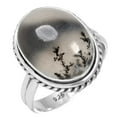 thumbnail image 1 of 925 Sterling Silver Women Jewelry Natural Dendrite Opal Ring, 1 of 6