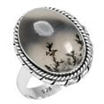 thumbnail image 1 of 925 Sterling Silver Women Jewelry Natural Dendrite Opal Ring, 1 of 6