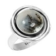 thumbnail image 1 of 925 Sterling Silver Women Jewelry Natural Dendrite Opal Ring, 1 of 6