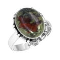 thumbnail image 1 of 925 Sterling Silver Women Jewelry Natural Dragon Blood Jasper Ring, 1 of 6