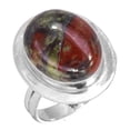 thumbnail image 1 of 925 Sterling Silver Women Jewelry Natural Dragon Blood Jasper Ring, 1 of 6