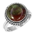 thumbnail image 1 of 925 Sterling Silver Women Jewelry Natural Dragon Blood Jasper Ring, 1 of 6