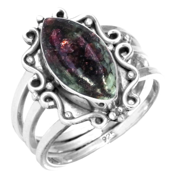 925 Sterling Silver Women Jewelry Natural Eudialyte Ring