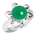 thumbnail image 1 of 925 Sterling Silver Women Jewelry Natural Green Onyx Ring, 1 of 5