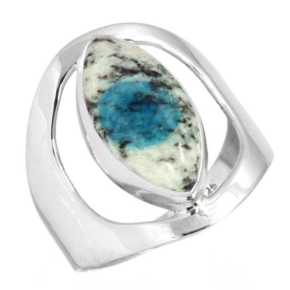925 Sterling Silver Women Jewelry Natural K2 Jasper Ring