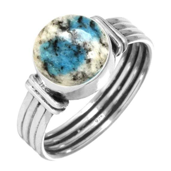 925 Sterling Silver Women Jewelry Natural K2 Jasper Ring