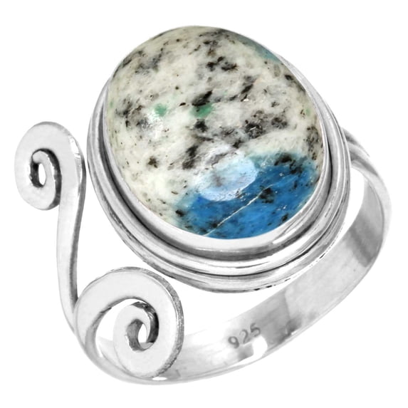 925 Sterling Silver Women Jewelry Natural K2 Jasper Ring